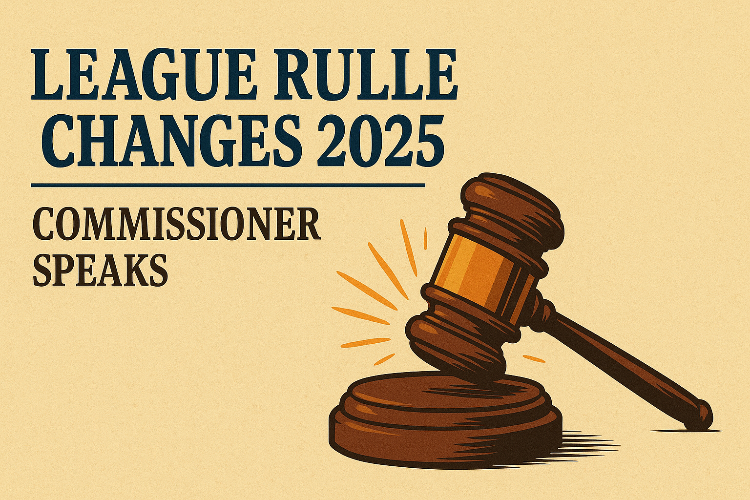 League Rule Changes 2025: Commissioner Speaks